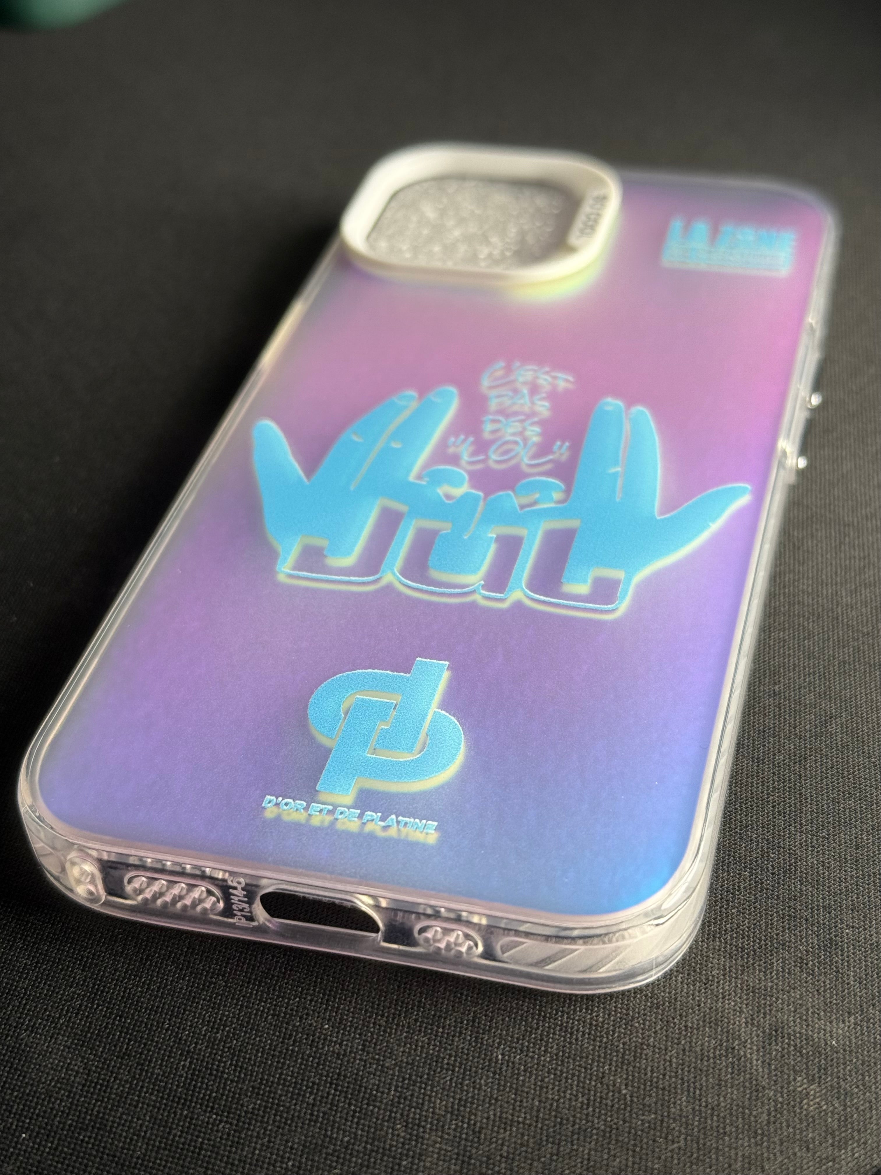 Coque le j rainbow bleu