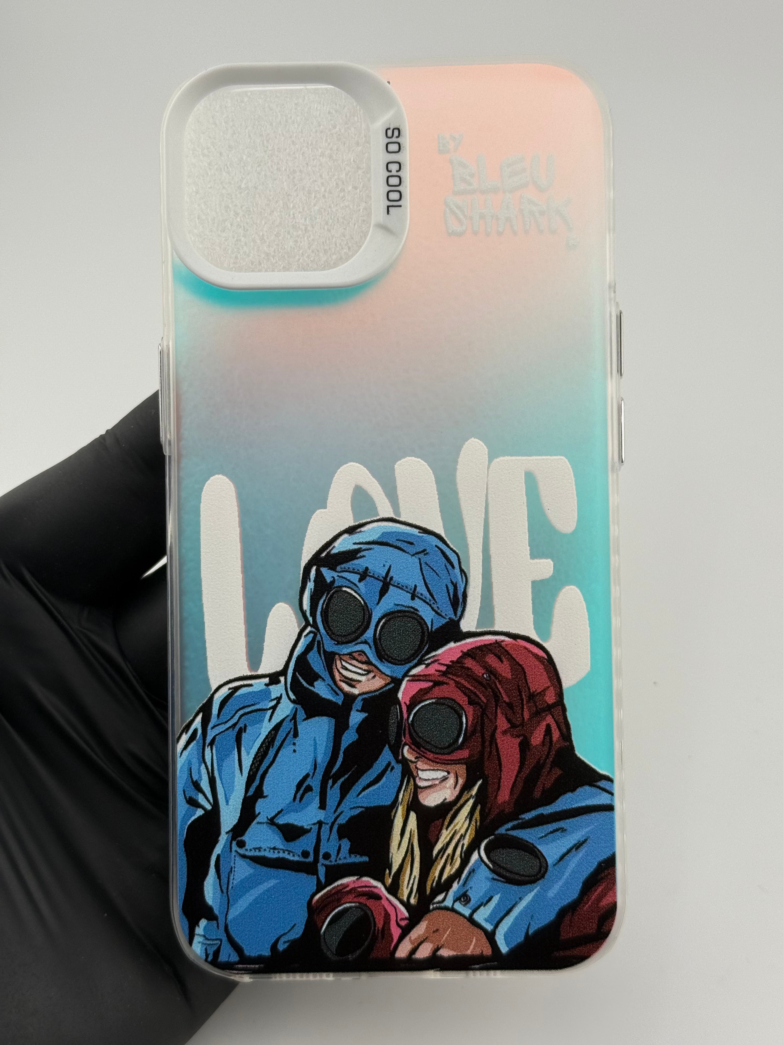 Coque love multicolore blonde