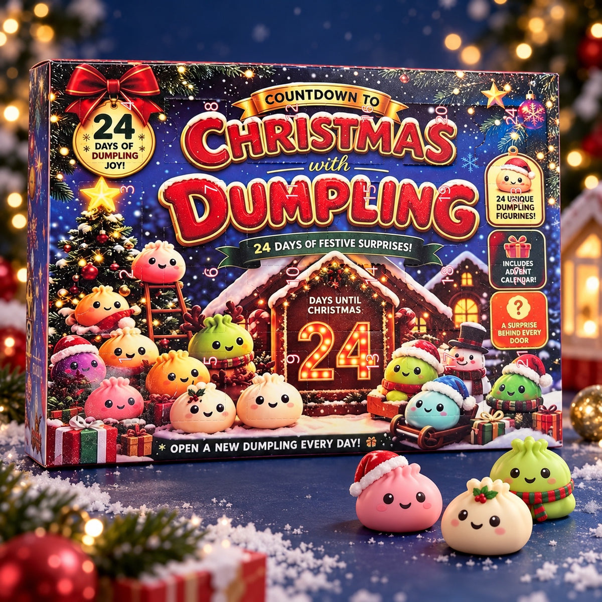 Calendrier de l'Avent squishy Christmas with Dumpling