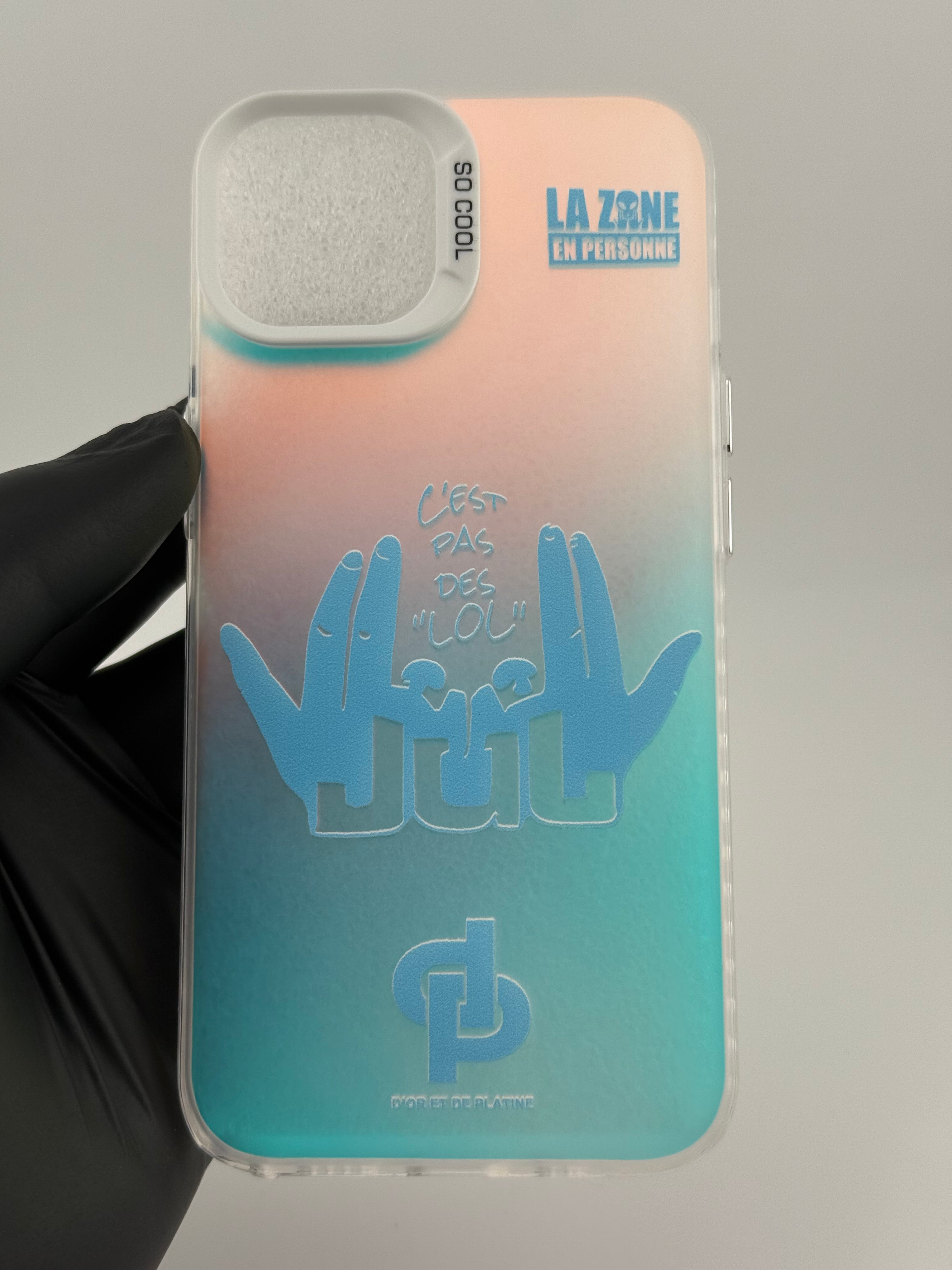 Coque le j rainbow bleu