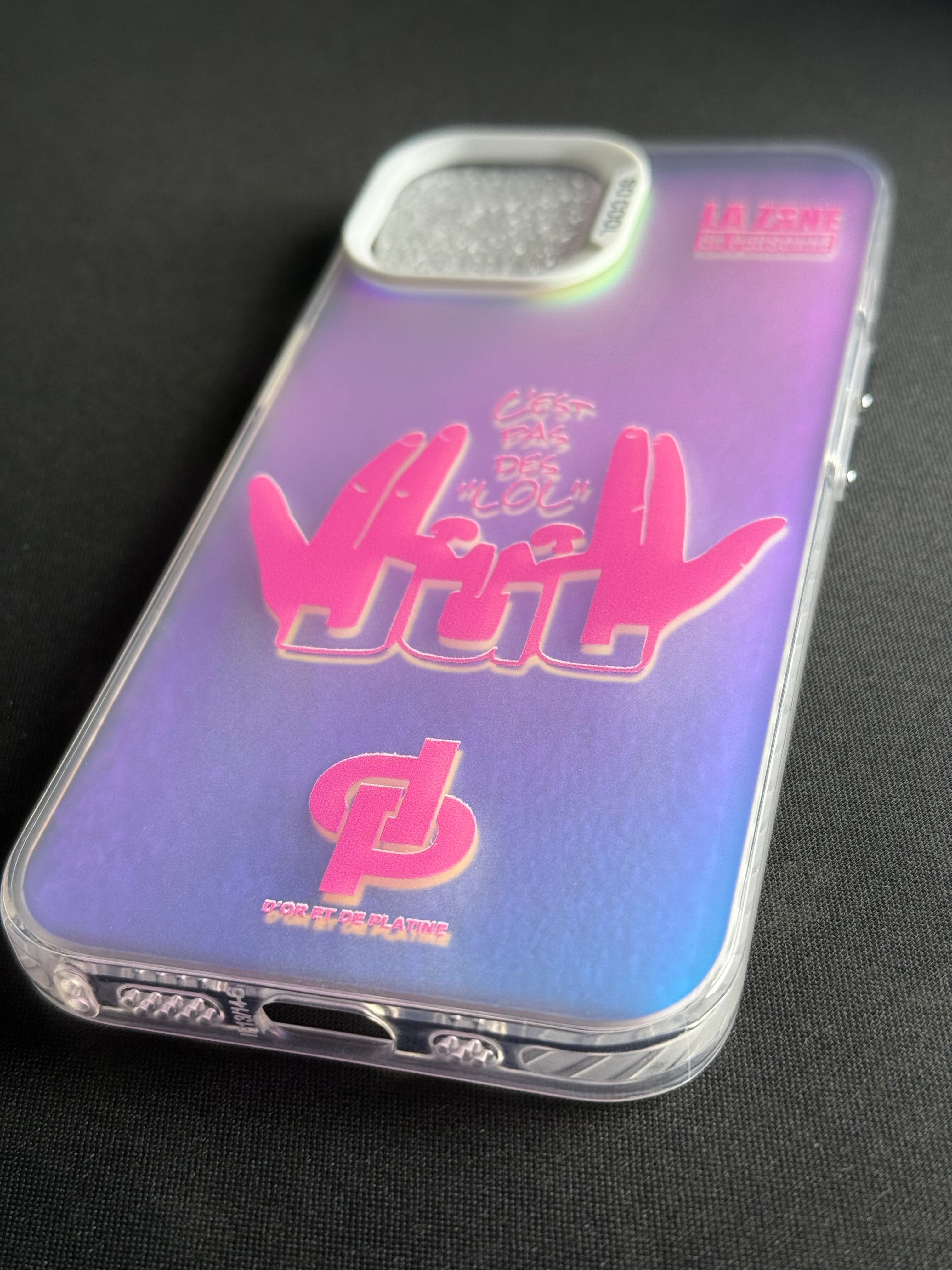 Coque le j rainbow rose