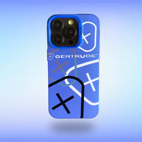 Coque De Téléphone Gertrude Bleu Pour IPhone 14 Plus – Coque Arrière Solide